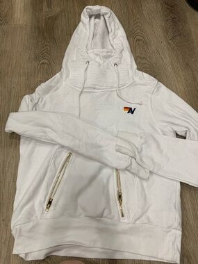 Aviator Nation Ninja Pullover Hoodie in White (XS)